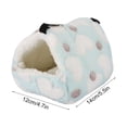 thumbnail image 5 of Nieyigj Winter Warm Soft Pet House Cage Bed for Hammock Squirrel Totoro Rabbit, Blue 14x12cm (5.5x4.7 inches), 5 of 9