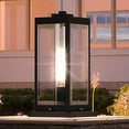 thumbnail image 2 of Urban Ambiance Luxury Modern Farmhouse Outdoor Post/Pier Light, Medium Size: 16" H x 7.5" W, with  Style Elements, Natural Black Finish, UQL1336 from The Quincy Collectio, 2 of 7
