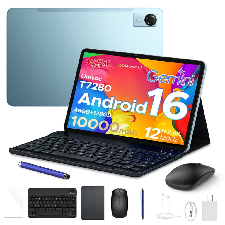 Aorlym P12 Tablet 12 inch, Android 16, 48GB RAM+128GB ROM/2TB TF