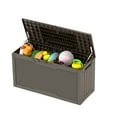 thumbnail image 6 of Uforic 80 Gallon Resin Deck Box,Outdoor Storage Box with Lockable lid for Patio Furniture, Waterproof,Light Brown, 6 of 9