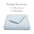 thumbnail image 3 of Chanasya Duvet Cover Twin Set Ultra Soft Solid 2-Piece Bedding - Luxurious Silky Soft Brushed Microfiber Comforter Cover Combo- Zipper Closure (1 Duvet Cover & 1 Pillow Sham) Pearl Blue - Twin, 3 of 3