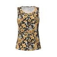 thumbnail image 4 of Fotbe Sunflowers Bee Womens Loose Fit Casual Flowy Slim-Fit Tank Tops Athletic Round Neck Trendy Sleeveless Summer Tops for Gym and Yoga-Small, 4 of 9