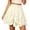 Beige, variant on Lazy and Casual Pleated High Waisted Lace Edged Half Length Skirt Poodle Skirt for Girls M