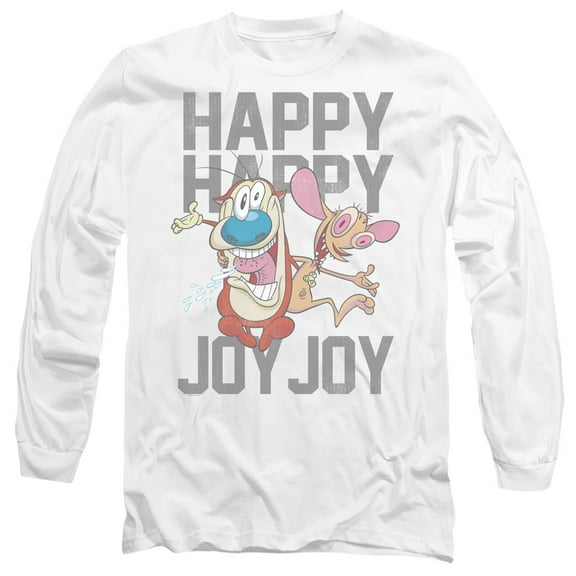 Ren and Stimpy Happy Happy Joy Joy Unisex Adult Long-Sleeve T Shirt