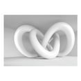 thumbnail image 3 of Tiptophomedecor 3D Illusion Wallpaper Wall Mural - White Weave, 3 of 4