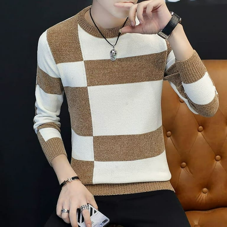 Byte Legend Fancy Men s Sweaters Autumn And Winter Crew Neck Sweater Men Slim Bottom Shirt Thick Warm Knitwear Men s Shirt Walmart