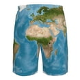 thumbnail image 6 of Kdxio Earth View World Map Pattern Mens Casual Shorts - Drawstring Summer Beach Sports Shorts for Men, 6 of 9