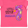 thumbnail image 4 of Inktastic Little Sister Cute Purple Dragon Girls Toddler T-Shirt, 4 of 5