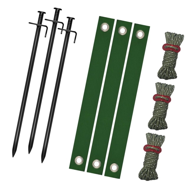 Kit de estacas para árboles de alta resistencia Fácil de instalar Estacas y soportes para árboles versátiles Estaca negra