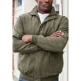 Kingsize Men's Big & Tall Microsuede Bomber Jacket Leather Jacket