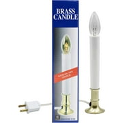 Electric Window Candles Lamp With Brass Plated Base On Off Switch Light Bulb