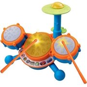 VTech KidiBeats Drum Set with Accessories, Baby and Toddler Toys Orange
