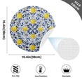thumbnail image 3 of 15 Inch Round Grid Plate Mats Heat Non-Slip Resistant PVC Placemats for Kitchen Dining Table Decor Lemons and Leaves Pattern 6PCS, 3 of 5