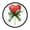 Heart Lollipop With Green Ribbon Bow, variant on Indoor 12' Voice-Activated Luminous Decoration Wall Clock With LED Night Light Valentine's Day-themed Elements