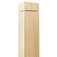 thumbnail image 4 of 350N - Notched Newel - 3 1/2" x 48" - Clean Routed Design (Poplar), 4 of 4