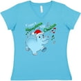 thumbnail image 3 of Inktastic I Want a Hippopotamus for Christmas Hippo in Santa Hat Women's V-Neck T-Shirt, 3 of 5