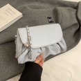 thumbnail image 1 of Bolsos de moda para niñas, primavera 2025, nuevos bolsos plisados de color liso, lindos y sencillos, bolso bandolera con cadena, 1 of 5