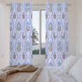thumbnail image 3 of Spring Floral Kitchen Curtain for Berdoom Living Room Cafe 72 Inch Length, Retro Flowers Leaves Botanical Light Blue Tiers Curtains Light Filtering Drapes Window Treatment 2 Panels 52"Wx72"L, 3 of 8