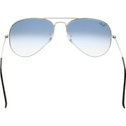 Ray-Ban Womens Gradient Aviator RB3025-003/3F-55 Silver Aviator Sunglasses