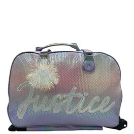 Justice Girls Weekender Duffel Handbag Black Iridescent Sparkle Walmart