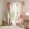 thumbnail image 3 of Manfei Kawaii Skeleton Skull Black Out Curtains, Pink Sugar Halloween Curtains Pack of 2 (42x63 Each), Sugar Princess Style Bedroom Curtains, Black Out Curtains Home Decor, 3 of 6