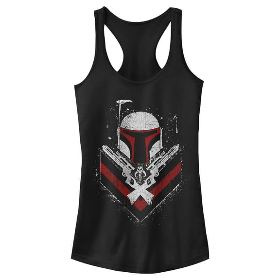 Junior's Star Wars Boba Fett No Threats Only Promises  Racerback Tank Top Black X Large