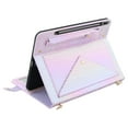 thumbnail image 4 of Case for Samsung Galaxy Tab S10+ Plus 2024/S9 FE+ Plus/S9+ Plus/S7 FE 5G/S7 Plus/S8 Plus, Folio Stand PU Leather Crossbody with Pencil Holder+Card Slots Wallet Case with Shoulder Strap, Purple, 4 of 9