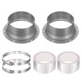 thumbnail image 1 of Uxcell 4" Duct Connector Flange, 2Pack Metal Interface Duct Connector with Clamp, Silver, 1 of 6