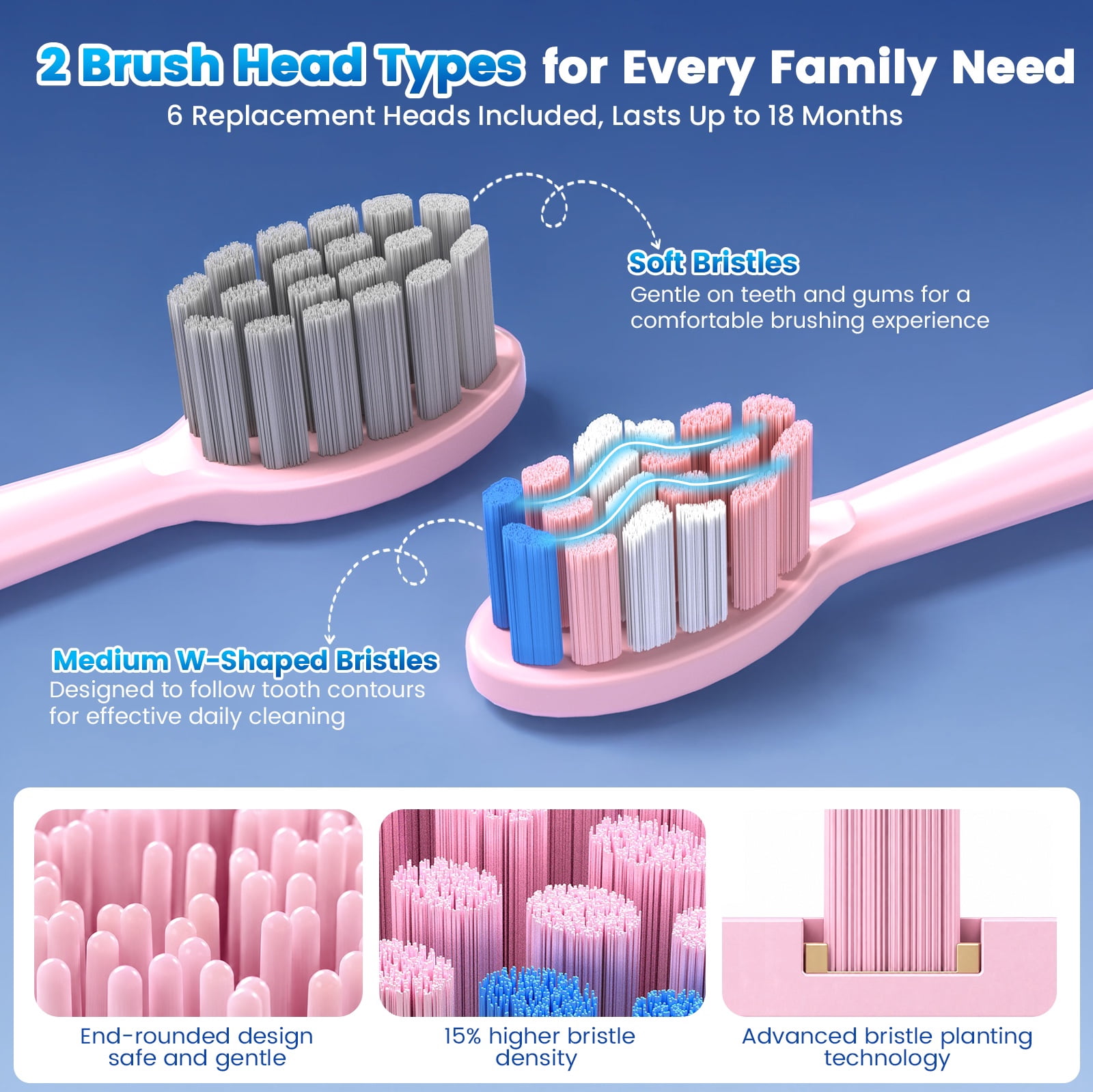 JTF Sonic Electric Toothbrush for Adults and Kids with Travel Case and 6 Brush Heads, 5 Modes 40000 VPM Rechargeable Power Toothbrush with Wireless Charger, IPX7 Waterproof... JTF Sonic Electric Toothbrush for Adults and Kids with Travel Case and 6 Brush Heads, 5 Modes 40000 VPM Rechargeable Power Toothbrush with Wireless Charger, IPX7 Waterproof... - Image 4