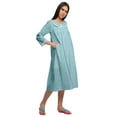 thumbnail image 3 of Moomaya Printed WoMen's Round Neck Nursing Sleepwear Cotton Nightdress, 3 of 6