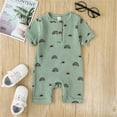 thumbnail image 2 of Gibobby Mameluco polar Monos para bebé niña/niño, ropa de manga corta, mono con estampado de arcoíris, traje de verano de 3, 6, 12, 18 y 24 meses(C, 18-24 Meses), 2 of 3