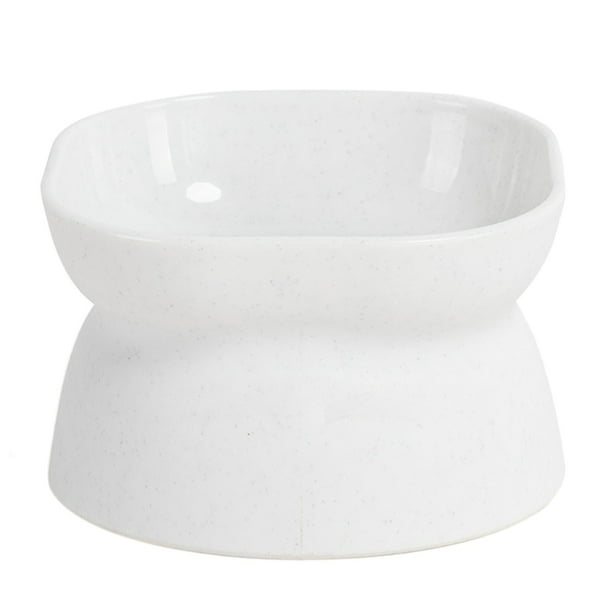 BINYOU Raised Cat Food Bowls Plastic Cat Dish for Food or Water Tilted