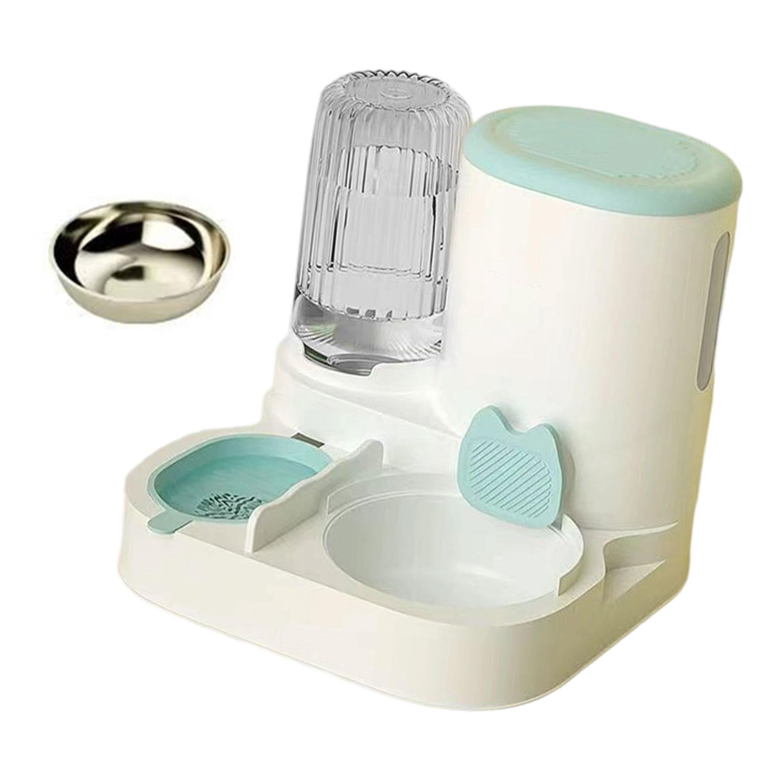 Serenable Automatic Cat Feeder and Water Dispenser Automatic Pet Feeder Compact Pet Supplies Travel Supply Food feed Dog Bowl for Puppy blue