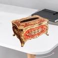 thumbnail image 3 of Soporte de caja de pañuelos de acrílico Caja de cubierta de tejido extraíble rústica Servilletero de vintage para sa de Hotel Restauran cafe dorado perfecl Sostenedor del tejido, 3 of 7