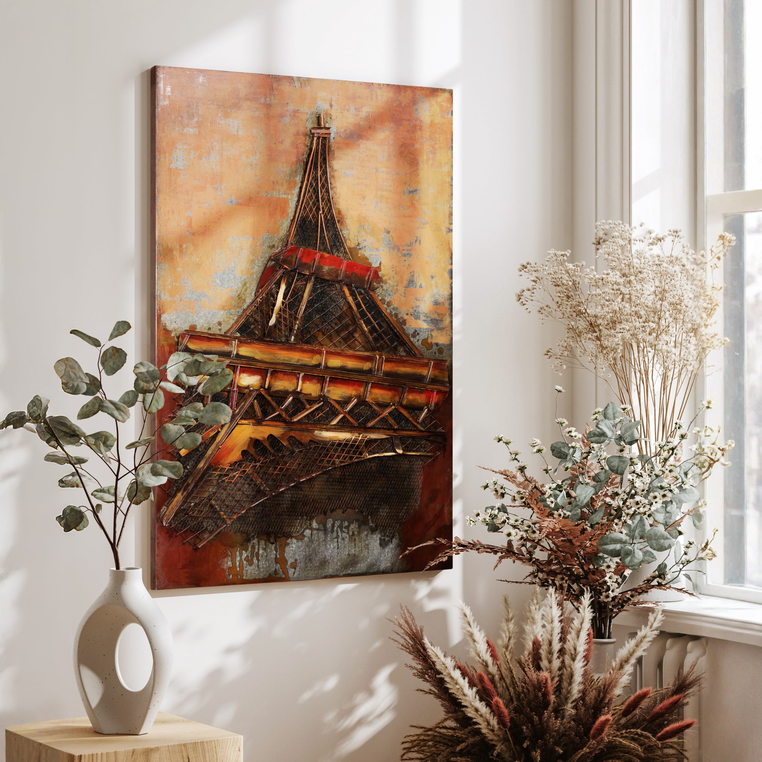Empire Art "Eiffel Tower I" Mixed Media Iron Hand Painted 3D Wall Decor