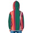 Vertical Stripes Sun Protection Clothing Zip Up Hoodie Lightweight