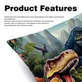 thumbnail image 2 of Dinosaur Velvet Throw Pillow Covers Set of 2 | Unique Patterns in 16x16, 18x18, 20x20 Inches |for Home Decor and Gifts | Includes Pillow Inserts | Throw Pillow Inserts Included, 2 of 6