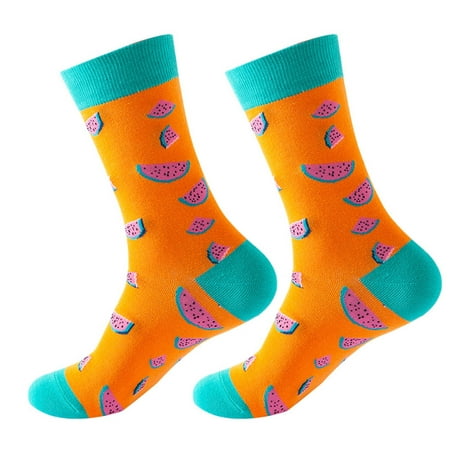 

fvwitlyh Women Hiking Socks Women Autumn And Winter Banana Fruits Printed Medium Stockings Socks Women Socks Size 7