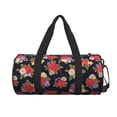 thumbnail image 2 of Fotbe Red Rose Flower Pattern Foldable Sports Gym Bag with Wet Dry Pocket, Ultralight Travel Bag, Large Capacity Duffel Bag, Splash Proof Carry on Bag, Overnight Bag, Weekender Bag, 2 of 8