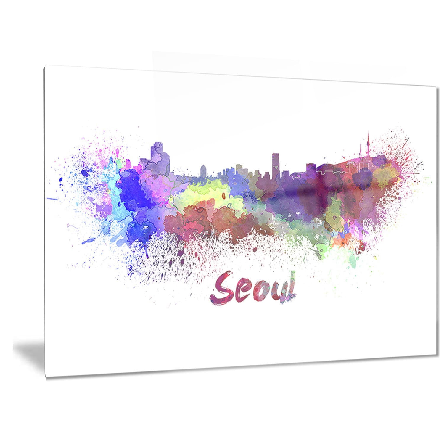 Designart 'Seoul Skyline ' Multipanel Cityscape Extra Large Metal Wall Art Print