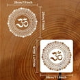 thumbnail image 3 of 1Pc OM Mandala Stencil Drawing Template on Wood Wall Fabric Furniture 11.8x11.8inch, 3 of 9