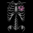 thumbnail image 2 of Men's Lost Gods Halloween Skeleton Rib Cage Heart  Sweatshirt Black Small, 2 of 4