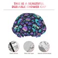 thumbnail image 4 of Yiaed Skull flower cute Print Reusable Shower Cap & Bath Cap & Lined, Oversized Waterproof Shower Caps Designed for all Hair Lengths, 4 of 7