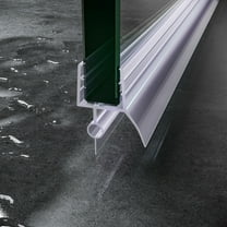 Sunny Shower Frameless Shower Door Bottom Seal Drip Rail Waterproof Vinyl Sweep 1/2'' x 36" Length