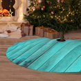 thumbnail image 6 of Rateoe Turquoise Wooden2 Print Christmas Tree Skirt 30" for Xmas Holiday New Year Party Circle Tree Mat Ornaments Decoration, 6 of 7