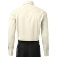 thumbnail image 3 of Berlioni Italy Men's Long Sleeve Solid Premium Dress Shirt, 3 of 4