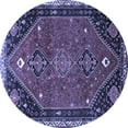 thumbnail image 1 of Ahgly Company Indoor Round Persian Blue Traditional Area Rugs, 4' Round, 1 of 4
