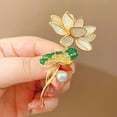 thumbnail image 4 of Flower Brooch Elegant Floral Art Fashionable Accessory Unique Artistic Clothing Jewelry Alloy Texture for Women Present, 4 of 8