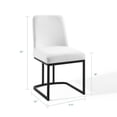 thumbnail image 3 of Modway Amplify Sled Base Upholstered Fabric Dining Chairs - Set of 2 in Black White, 3 of 7