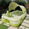 thumbnail image 2 of Bamboohart 150cm/ 59.06inch Dinosaur Theme Inflatable Outdoor Pool  PVC Material  Three-Layer Structure  Smooth Surface  Capacity 400.99 Liters to 599.99 Liters  Suitable for Parties and, 2 of 6
